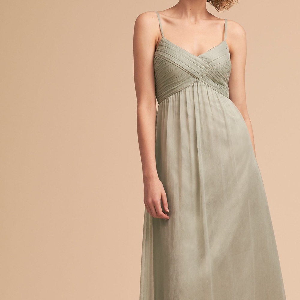 BHLDN BRIDESMAID SAGE MAXI LONG DRESS
